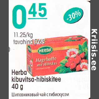 Allahindlus - Herba kibuvitsa-hibiskitee 40 g