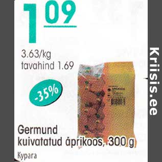 Allahindlus - Germend kuivatatud aprikoos, 300 g