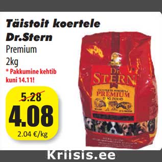 Allahindlus - Täistoit koertele Dr.Stern