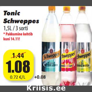 Allahindlus - Tonic Schweppes