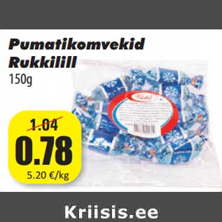 Allahindlus - Pumatikomvekid Rukkilill 150g