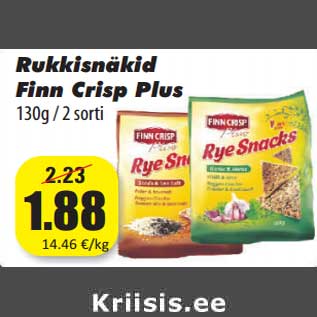 Allahindlus - Rukkisnäkid Finn Crisp Plus