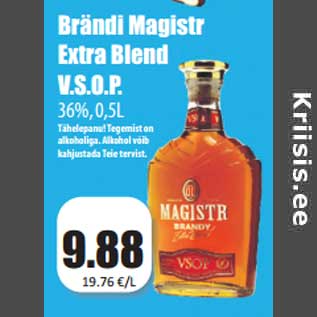 Allahindlus - Brändi Magistr Extra Blend V.S.O.P.