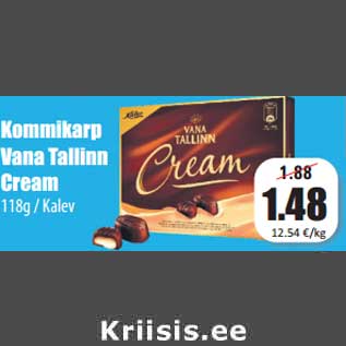 Allahindlus - Kommikarp Vana Tallinn Cream