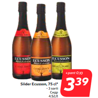 Allahindlus - Siider Ecusson, 75 cl*