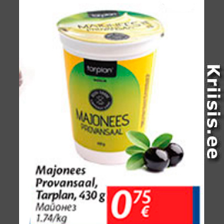 Allahindlus - Majonees Provansaal, Tarplan, 430 g