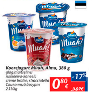 Allahindlus - Koorejogurt Muah, Alma, 380 g