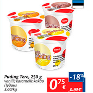 Allahindlus - Puding Tere, 250 g