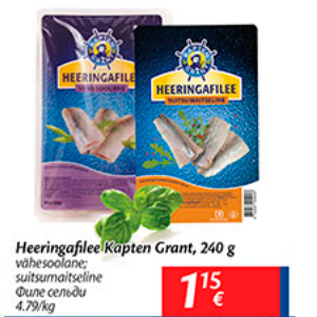 Allahindlus - Heeringafilee Kapten Grant, 240 g