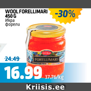 Allahindlus - WOOL FORELLIMARI 450 G