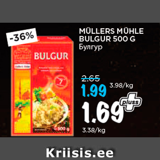 Allahindlus - MÜLLERS MÜHLE BULGUR 500 G