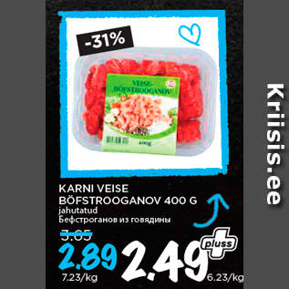 Allahindlus - KARNI VEISE BÖFSTROOGANOV 400 G