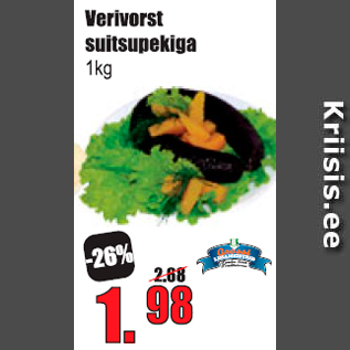 Allahindlus - Verivorst suitsupekiga 1 kg