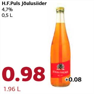 Allahindlus - H.F.Puls Jõulusiider 4,7%, 0,5 L