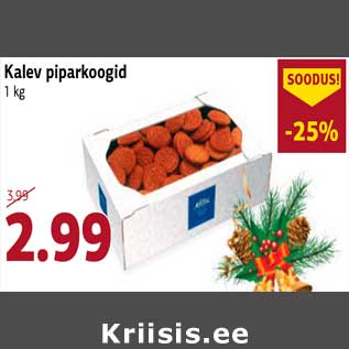 Allahindlus - Kalev piparkoogid 1 kg