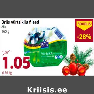 Allahindlus - Briis vürtsikilu fileed õlis 160 g