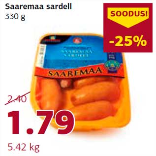 Allahindlus - Saaremaa sardell 330 g