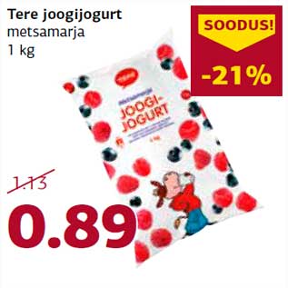 Allahindlus - Tere joogijogurt metsamarja 1 kg