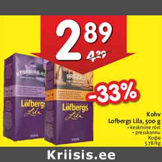 Allahindlus - Kohv Lofbergs Lila, 500 g