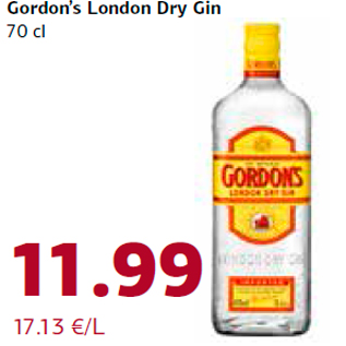 Allahindlus - Gordon’s London Dry Gin 70 cl