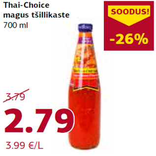 Allahindlus - Thai-Choice magus tšillikaste 700 ml