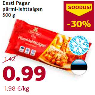 Allahindlus - Eesti Pagar pärmi-lehttaigen 500 g