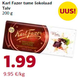 Allahindlus - Karl Fazer tume šokolaad Talv 200 g