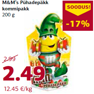 Allahindlus - M&M’s Pühadepäkk kommipakk 200 g