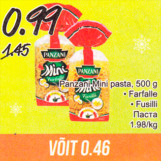 Allahindlus - Panzani - Mini pasta, 500g