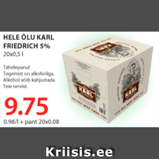 Allahindlus - HELE ÕLU KARL FRIEDRICH