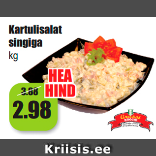 Allahindlus - Kartulisalat singiga kg