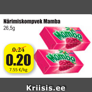 Allahindlus - Narimiskompvek Mamba 26,5 g