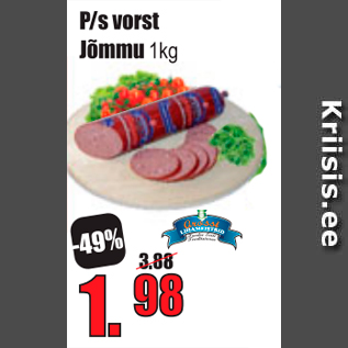 Allahindlus - P/s vorst Jõmmu 1 kg