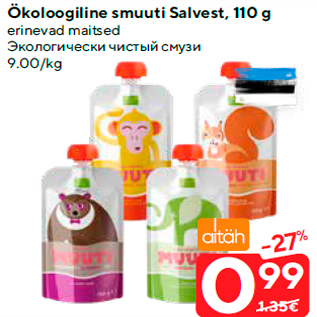 Allahindlus - Ökoloogiline smuuti Salvest, 110 g