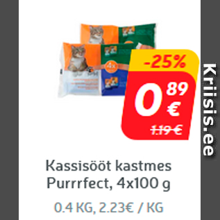 Allahindlus - Kassisööt kastmes Purrrfect, 4x100 g