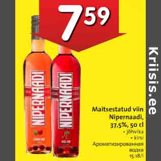 Allahindlus - Maitsestatud viin Nipernaadi, 37,5%, 50 cl