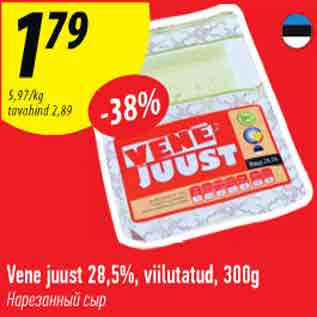 Allahindlus - Vene juust 28,5%