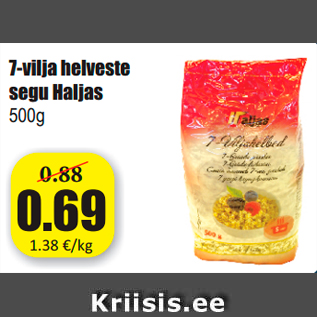 Allahindlus - 7-vilja helveste segu Haljas 500g