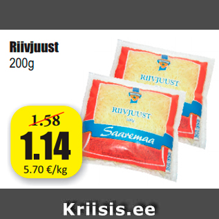 Allahindlus - Riivjuust 200g