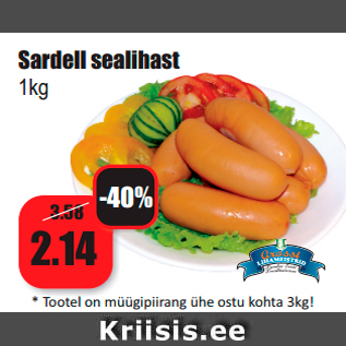 Allahindlus - Sardell sealihast 1kg