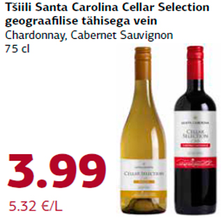 Allahindlus - Tšiili Santa Carolina Cellar Selection geograafilise tähisega vein