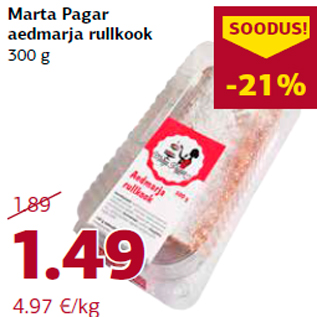 Allahindlus - Marta Pagar aedmarja rullkook 300 g