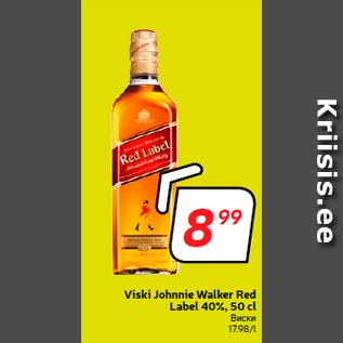 Allahindlus - Viski Johnnie Walker Red Label 40%, 50 cl