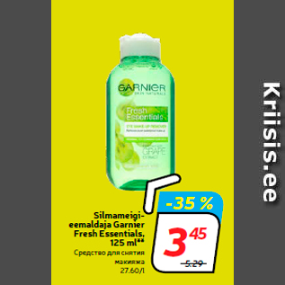 Allahindlus - Silmameigieemaldaja Garnier Fresh Essentials, 125 ml**