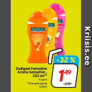 Allahindlus - Dušigeel Palmolive Aroma Sensation , 250 ml**