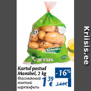 Allahindlus - Kartul pestud Marabel, 2 kg