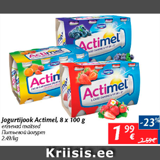 Allahindlus - Jogurtijook Actimel, 8 x 100 g