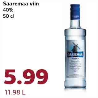 Allahindlus - Saaremaa viin 40% 50 cl