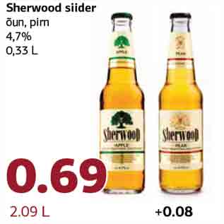 Allahindlus - Sherwood siider õun, pirn 4,7% 0,33 L