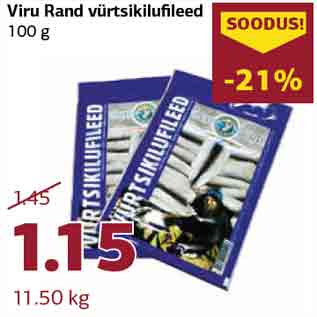 Allahindlus - Viru Rand vürtsikilufileed 100 g